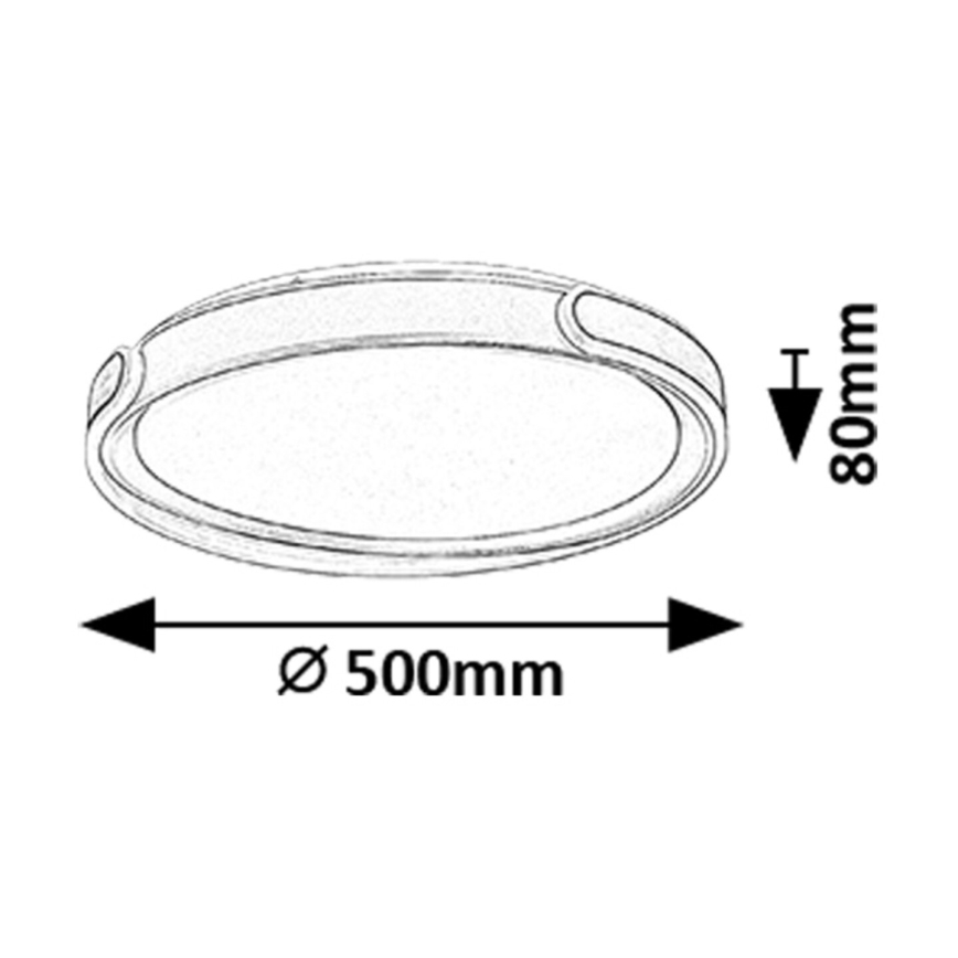 Rabalux - Dimmbare LED-Deckenleuchte LED/48W/230V 3000-6500K + Fernbedienung