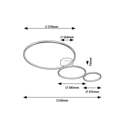 Rabalux - Plafoniera LED LED/38W/230V
