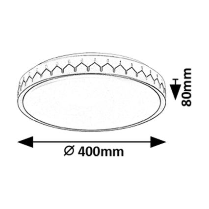 Rabalux - Plafoniera LED dimmerabile LED/24W/230V 3000-6500K + telecomando