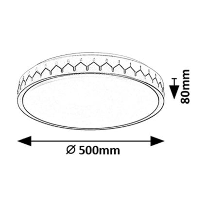 Rabalux - Plafoniera LED dimmerabile LED/48W/230V 3000-6500K + telecomando