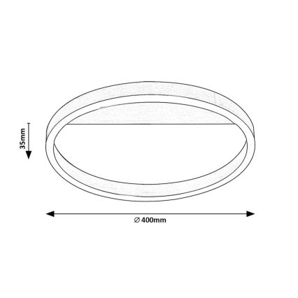 Rabalux - Plafonnier LED 20W 230V chrome mat Ø 40 cm