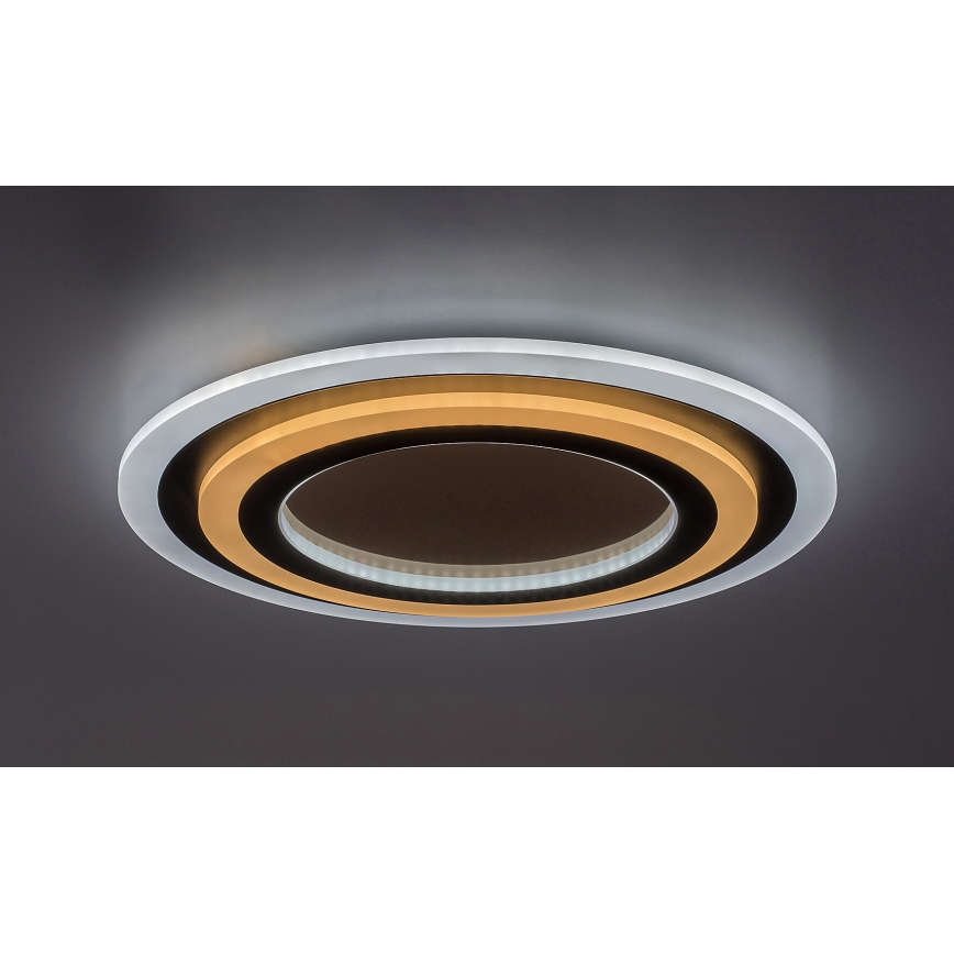 Rabalux - Dimmbare LED-Deckenleuchte LED/56W/230V 3000/4000/6000K matt Chrom/schwarz + Fernbedienung