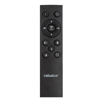Rabalux - dimmbare LED-Deckenleuchte LED/56W/230V 3000/4000/6000K matt-chrom/schwarz + Fernbedienung Ø 45 cm