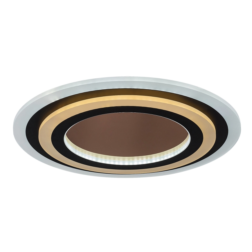 Rabalux - Plafoniera LED dimmerabile 56W/230V 3000/4000/6000K cromo opaco/nero + telecomando Ø 45 cm