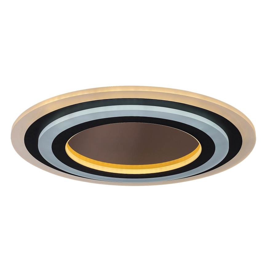 Rabalux - Plafonnier LED dimmable 56W/230V 3000/4000/6000K chrome mat/noir + télécommande Ø 45 cm