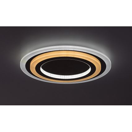 Rabalux - Plafonnier LED dimmable LED/56W/230V 3000/4000/6000K chrome mat + télécommande Ø 45 cm