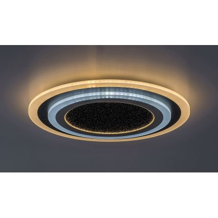 Rabalux - dimmbare LED-Deckenleuchte LED/56W/230V 3000/4000/6000K schwarz + Fernbedienung Ø 45 cm