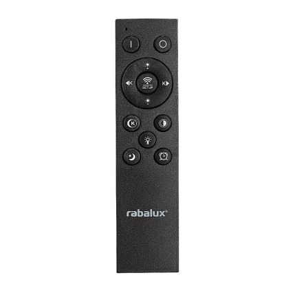 Rabalux - dimmbare LED-Deckenleuchte LED/56W/230V 3000/4000/6000K schwarz + Fernbedienung Ø 45 cm