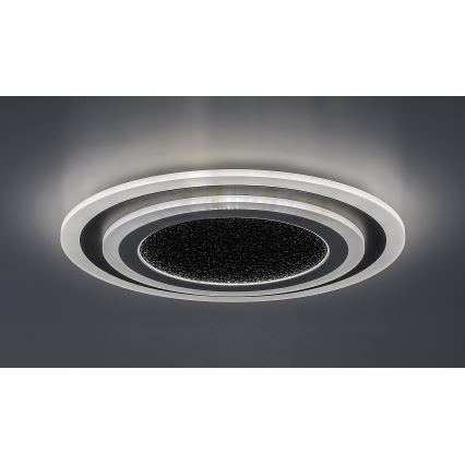 Rabalux - Plafonnier LED dimmable 56W/230V 3000/4000/6000K noir + télécommande Ø 45 cm