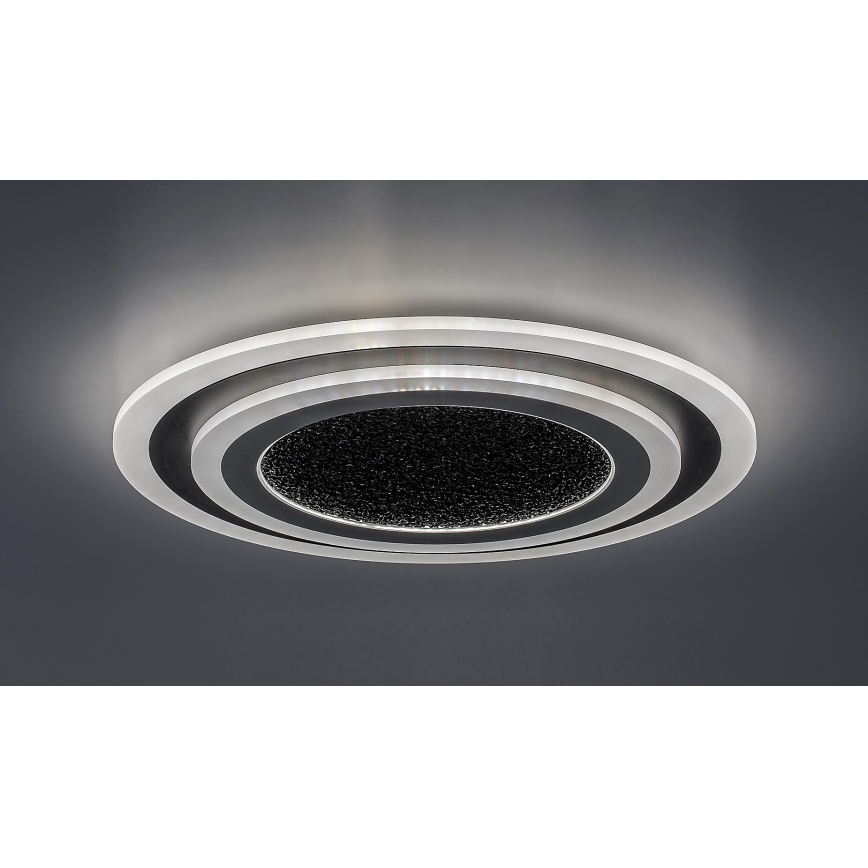 Rabalux - Plafonnier LED dimmable 56W/230V 3000/4000/6000K noir + télécommande Ø 45 cm