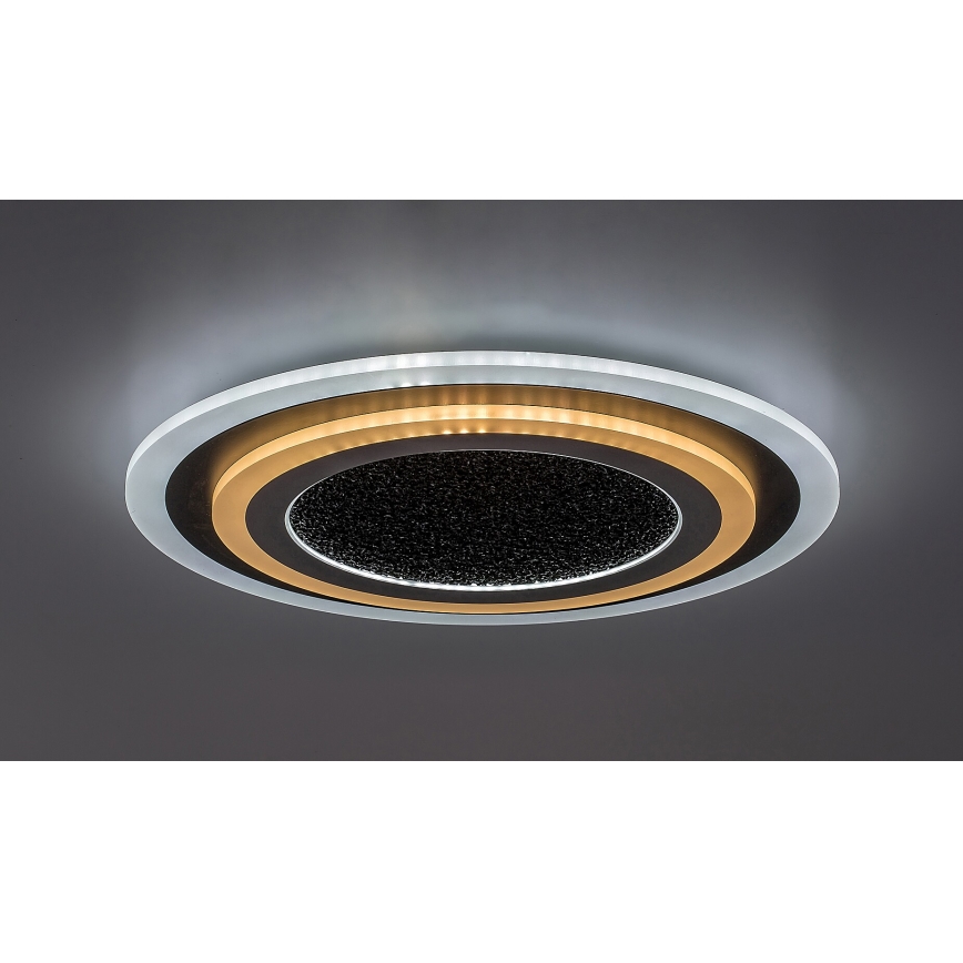 Rabalux - Plafonnier LED dimmable 56W/230V 3000/4000/6000K noir + télécommande Ø 45 cm