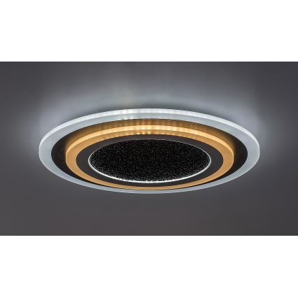 Rabalux - Plafoniera LED dimmerabile LED/56W/230V 3000/4000/6000K nera + telecomando, diam. 45 cm