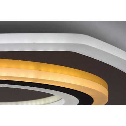 Rabalux - Dimmbare LED-Deckenleuchte LED/60W/230V 3000/4000/6000K matt Chrom/schwarz + Fernbedienung