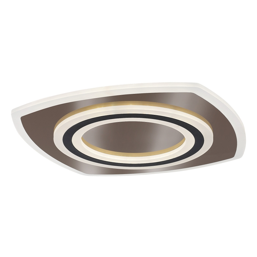 Rabalux - Plafoniera dimmerabile LED/60W/230V 3000/4000/6000K cromo opaco/nero + telecomando 48x48 cm