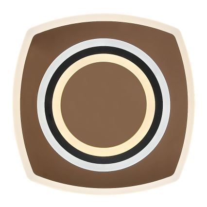 Rabalux - Plafonnier LED dimmable 60W/230V 3000/4000/6000K chrome mat/noir + télécommande 48x48 cm