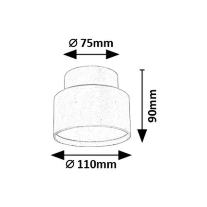 Rabalux - Plafoniera LED LED/16W/230V 3000K nero