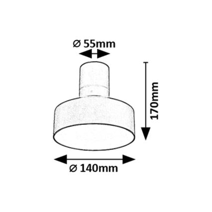 Rabalux - Plafonnier LED/16W/230V 3000K noir Ø 14 cm