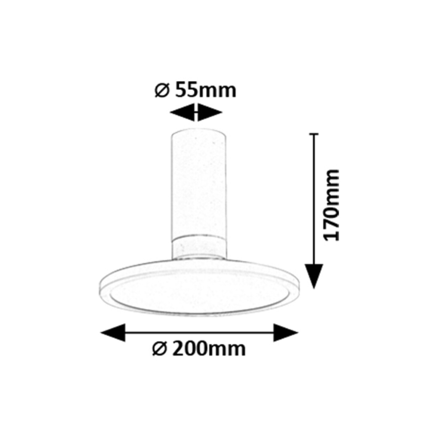 Rabalux - Plafoniera LED 20W/230V, 3000K (bianco caldo), Ø 20 cm