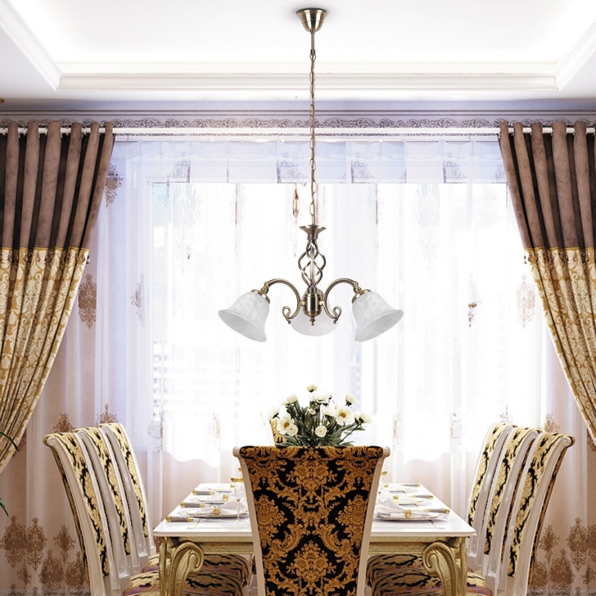 Rabalux - Lampadario a sospensione con catena 3xE14/40W/230V