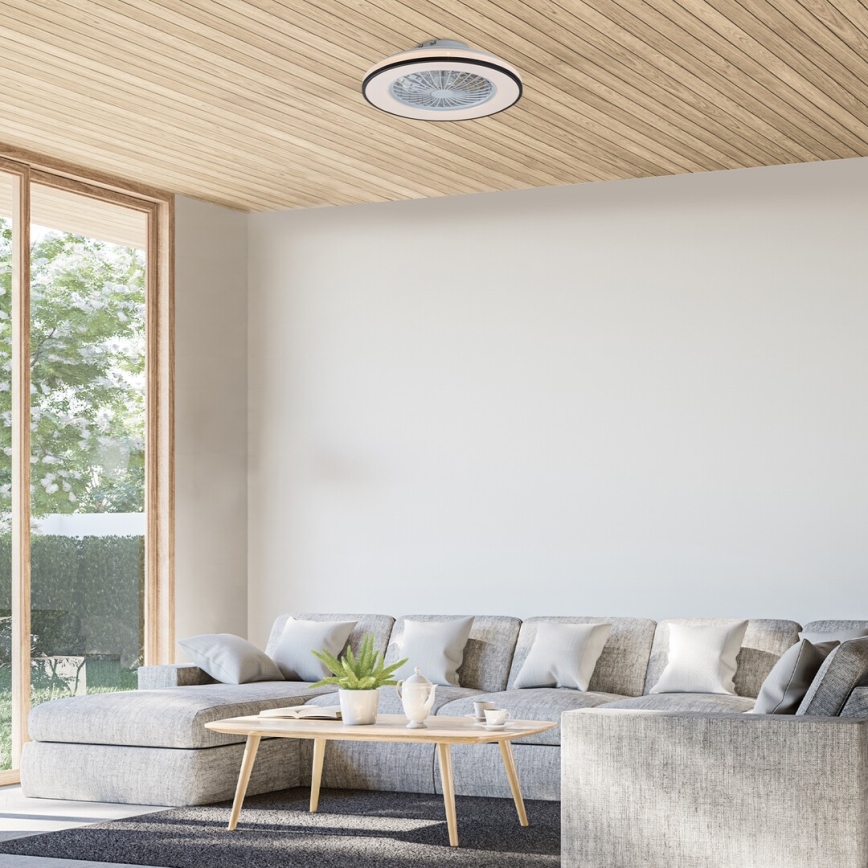 Rabalux - Plafonnier à intensité variable avec ventilateur LED/48W/230V 3000-6500K + Télécommande