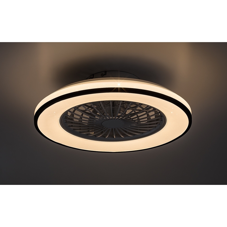 Rabalux - Plafonnier à intensité variable avec ventilateur LED/48W/230V 3000-6500K + Télécommande