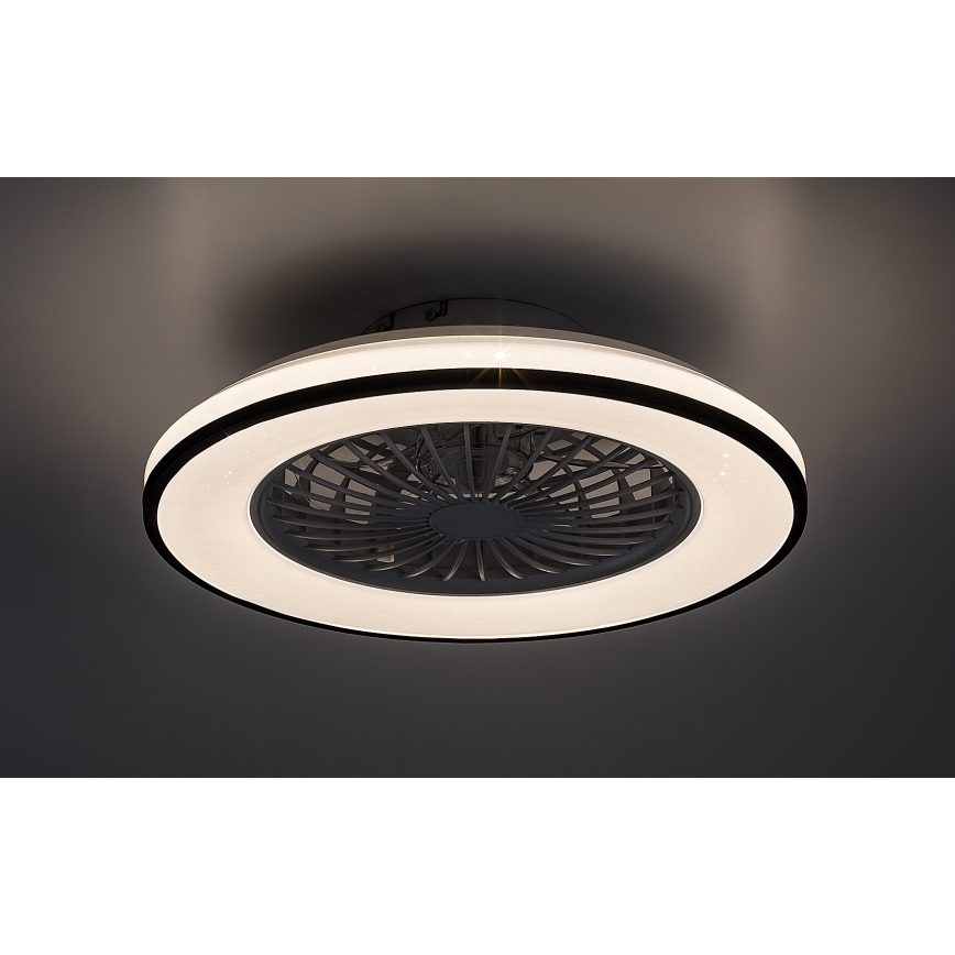 Rabalux - Plafonnier à intensité variable avec ventilateur LED/48W/230V 3000-6500K + Télécommande
