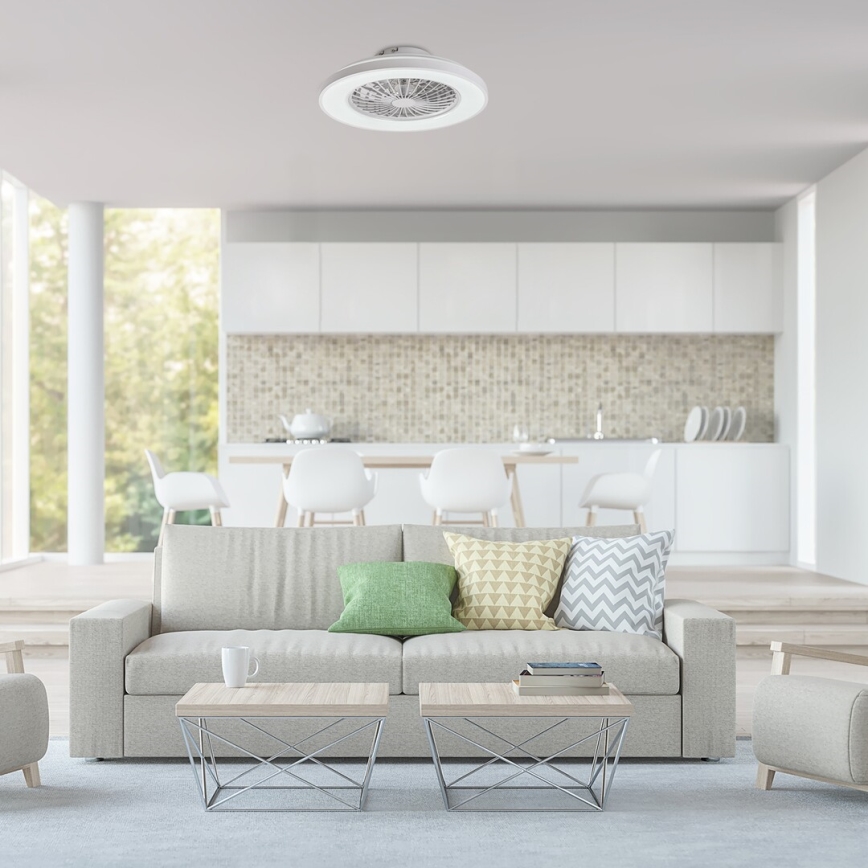 Rabalux - Plafonnier à intensité variable avec ventilateur LED/48W/230V 3000-6500K + Télécommande