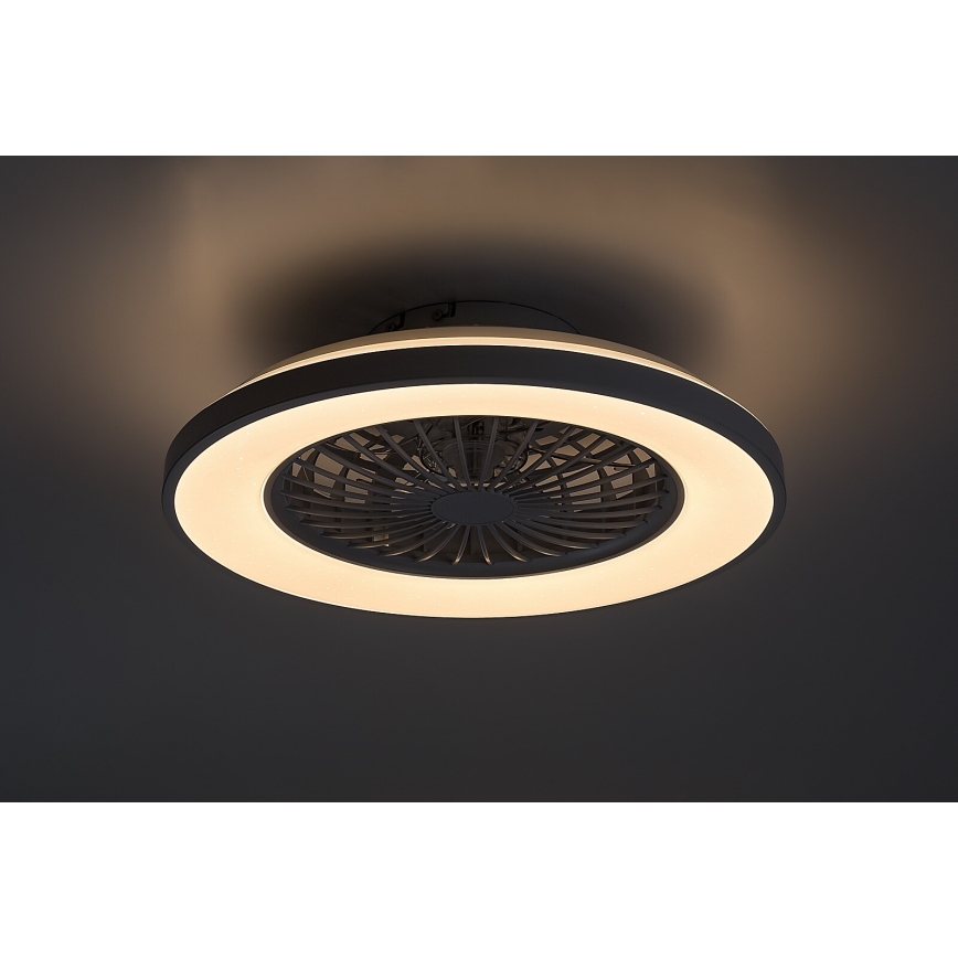 Rabalux - Plafonnier à intensité variable avec ventilateur LED/48W/230V 3000-6500K + Télécommande