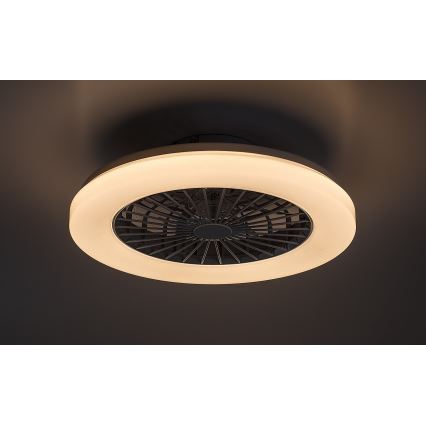 Rabalux - Plafonnier RGB à intensité variable avec ventilateur LED/48W/230V 3000-6500K + Télécommande