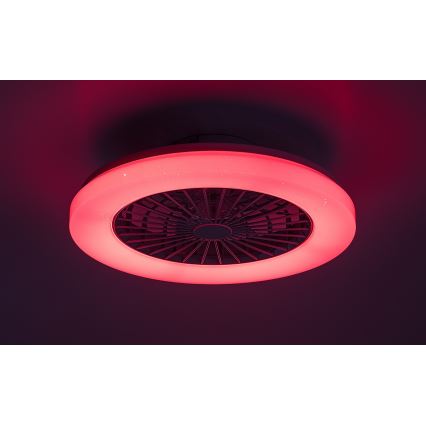 Rabalux - Plafonnier RGB à intensité variable avec ventilateur LED/48W/230V 3000-6500K + Télécommande