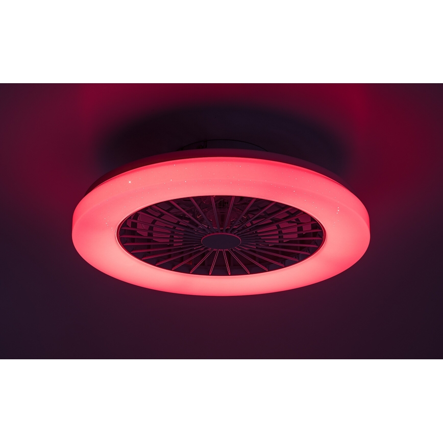 Rabalux - Plafonnier RGB à intensité variable avec ventilateur LED/48W/230V 3000-6500K + Télécommande