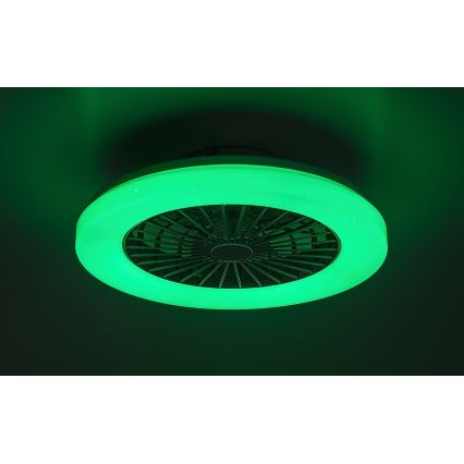 Rabalux - Plafonnier RGB à intensité variable avec ventilateur LED/48W/230V 3000-6500K + Télécommande