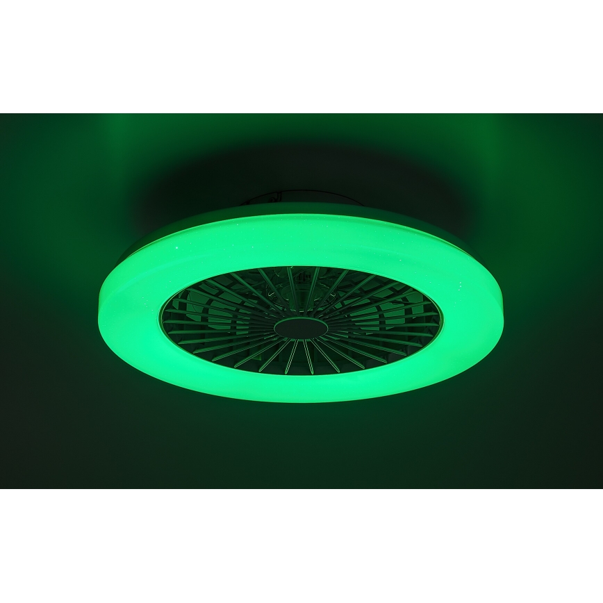 Rabalux - Plafonnier RGB à intensité variable avec ventilateur LED/48W/230V 3000-6500K + Télécommande