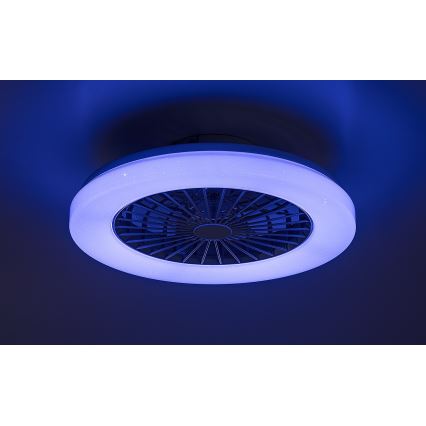Rabalux - Plafonnier RGB à intensité variable avec ventilateur LED/48W/230V 3000-6500K + Télécommande