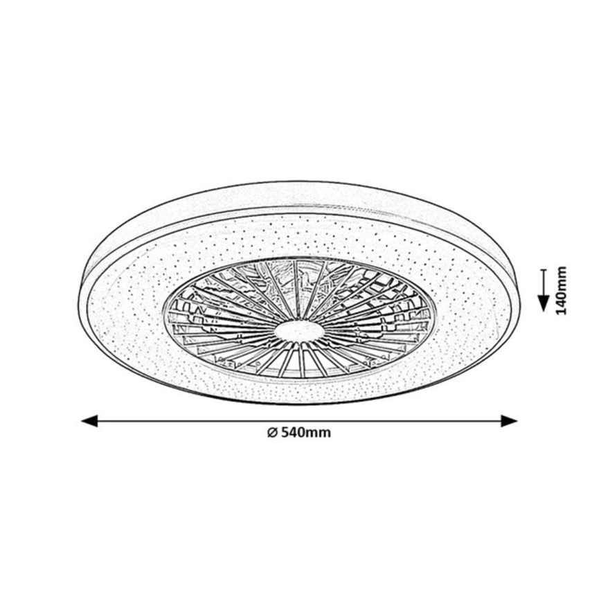 Rabalux - LED Plafoniera dimmerabile con ventilatore LED/72W/230V 3000-6500K + telecomando