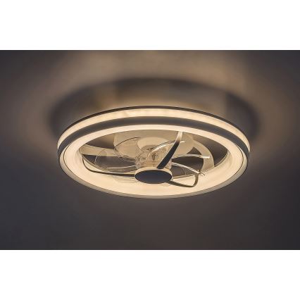 Rabalux - Plafonnier à intensité variable avec ventilateur LED/40W/230V 3000/4000/6000K Wi-Fi + Télécommande