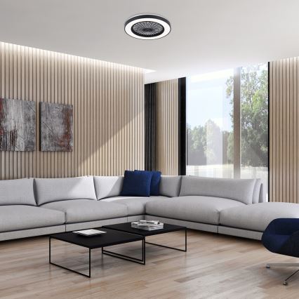Rabalux - Plafonnier à intensité variable avec ventilateur LED/40W/230V 3000/4000/6000K Wi-Fi + Télécommande