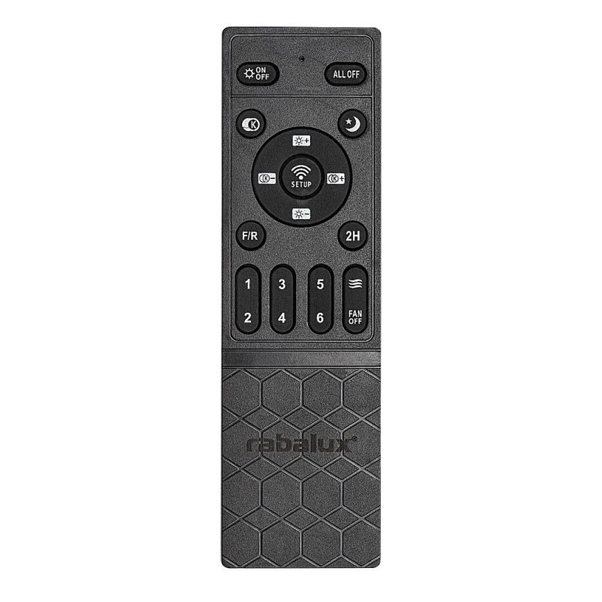 Rabalux - Plafonnier à intensité variable avec ventilateur LED/40W/230V 3000/4000/6000K Wi-Fi + Télécommande