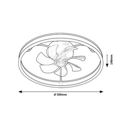 Rabalux - Plafonnier à intensité variable avec ventilateur LED/40W/230V 3000/4000/6000K Wi-Fi + Télécommande