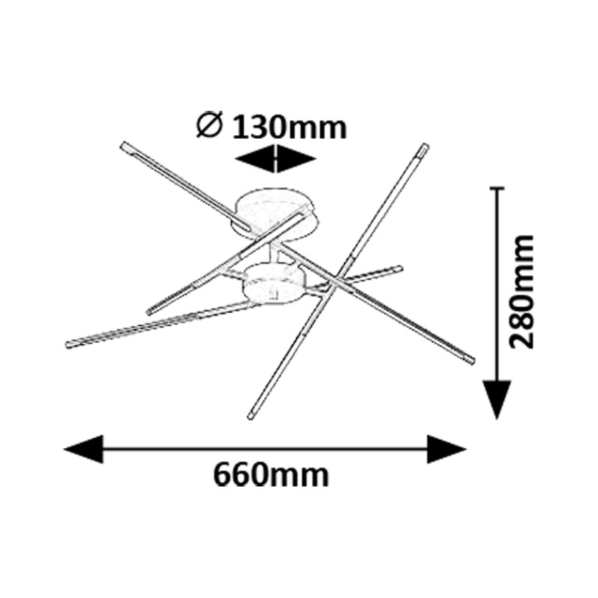 Rabalux - LED-Anbauleuchte LED/40W/230V 3000K schwarz