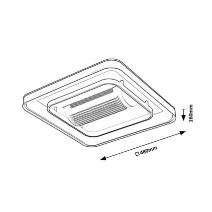 Rabalux - Dimmbare LED-Deckenleuchte mit Ventilator LED/50W/230V 3000/4000/6000K Wi-Fi + Fernbedienung