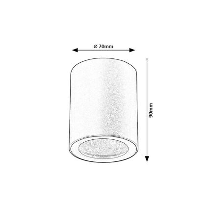Rabalux - Plafoniera 1xGU10/35W/230V Ø 7 cm bianca