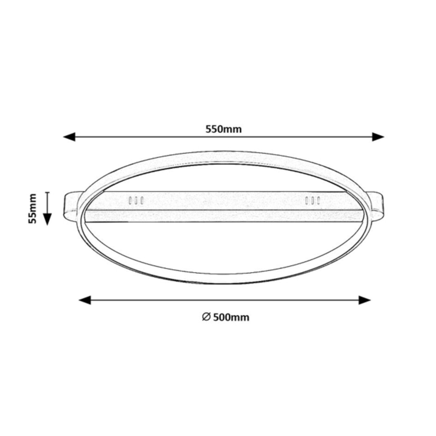 Rabalux - Plafonnier LED LED/45W/230V 3000K 50x55 cm noir