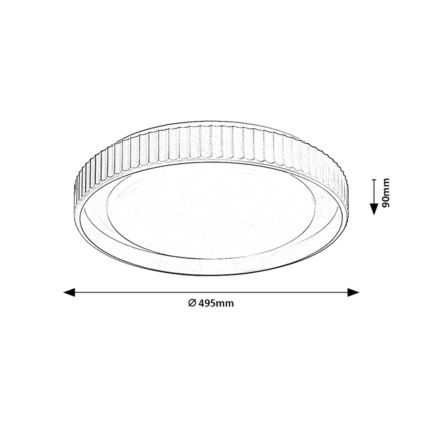 Rabalux - LED-dimmbare Deckenleuchte LED/48W/230V 3000-6500K Ø 49,5 cm + Fernbedienung