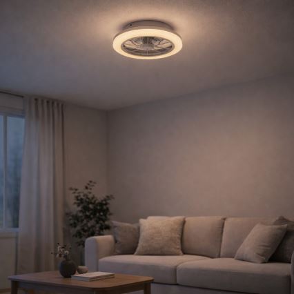 Rabalux - Dimmbare LED-Deckenleuchte mit Ventilator LED/24W/230V 3000-6500K + Fernbedienung