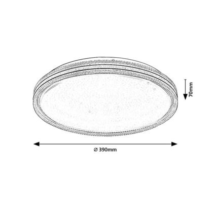 Rabalux - Dimmbare LED-Deckenleuchte LED/34W/230V 3000-6500K Ø 39 cm + Fernbedienung