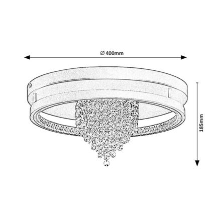 Rabalux - Plafonnier LED 30 W, 230 V, 3000/3500/4000 K, Ø 40 cm