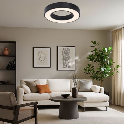 Rabalux - Plafonnier LED dimmable LED/45W/230V 3000-6500K Ø 60 cm noir + télécommande