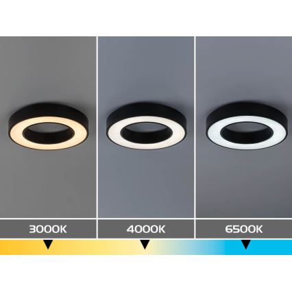 Rabalux - Plafonnier LED dimmable LED/45W/230V 3000-6500K Ø 60 cm noir + télécommande