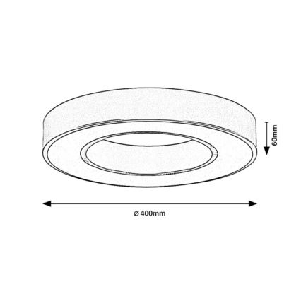 Rabalux - Plafonnier LED 24W/230V 3000/4000/6500K Ø 40 cm, doré
